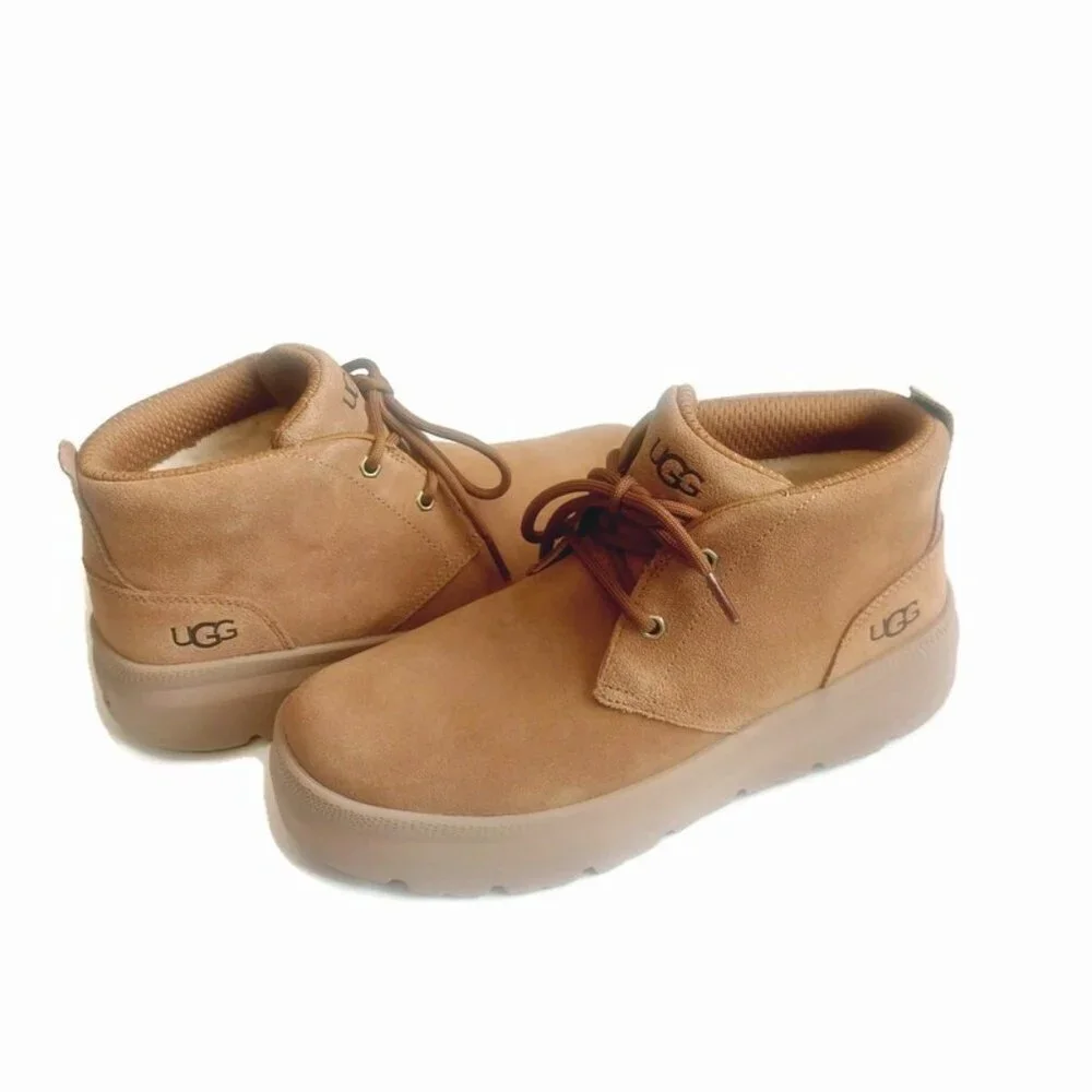 UGG Burleigh Mens Size 7 Ankle Chukka Suede Boots Antelope Brown 1151773 EU 40